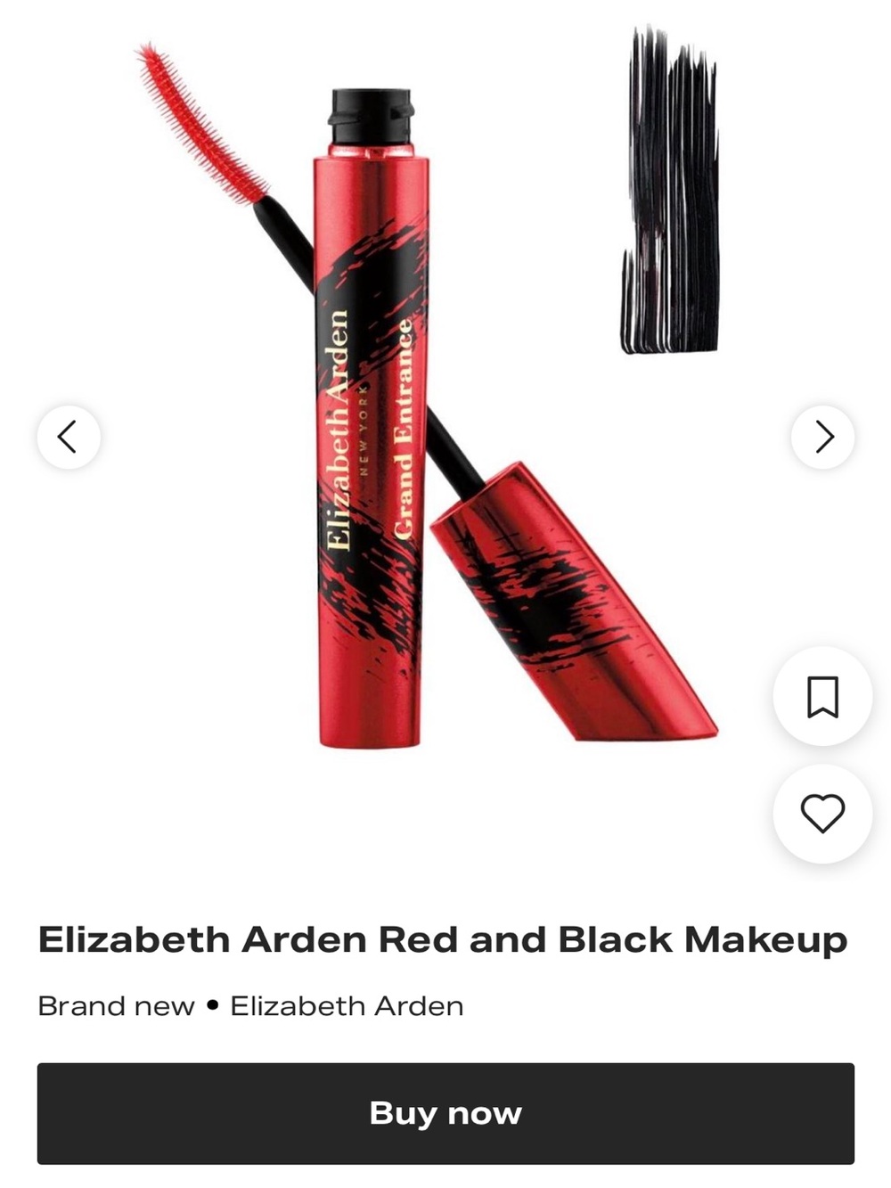 Elizabeth Arden Grand Entrance Mascara — Red & Black Packaging